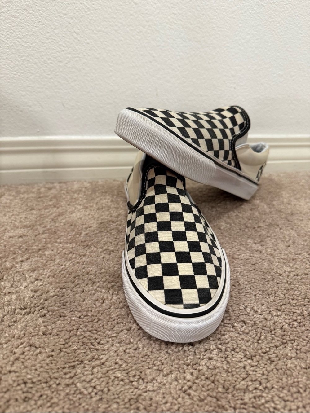Vans Shoes Slip-On Checkerboard Black and White - Picture 5 of 10